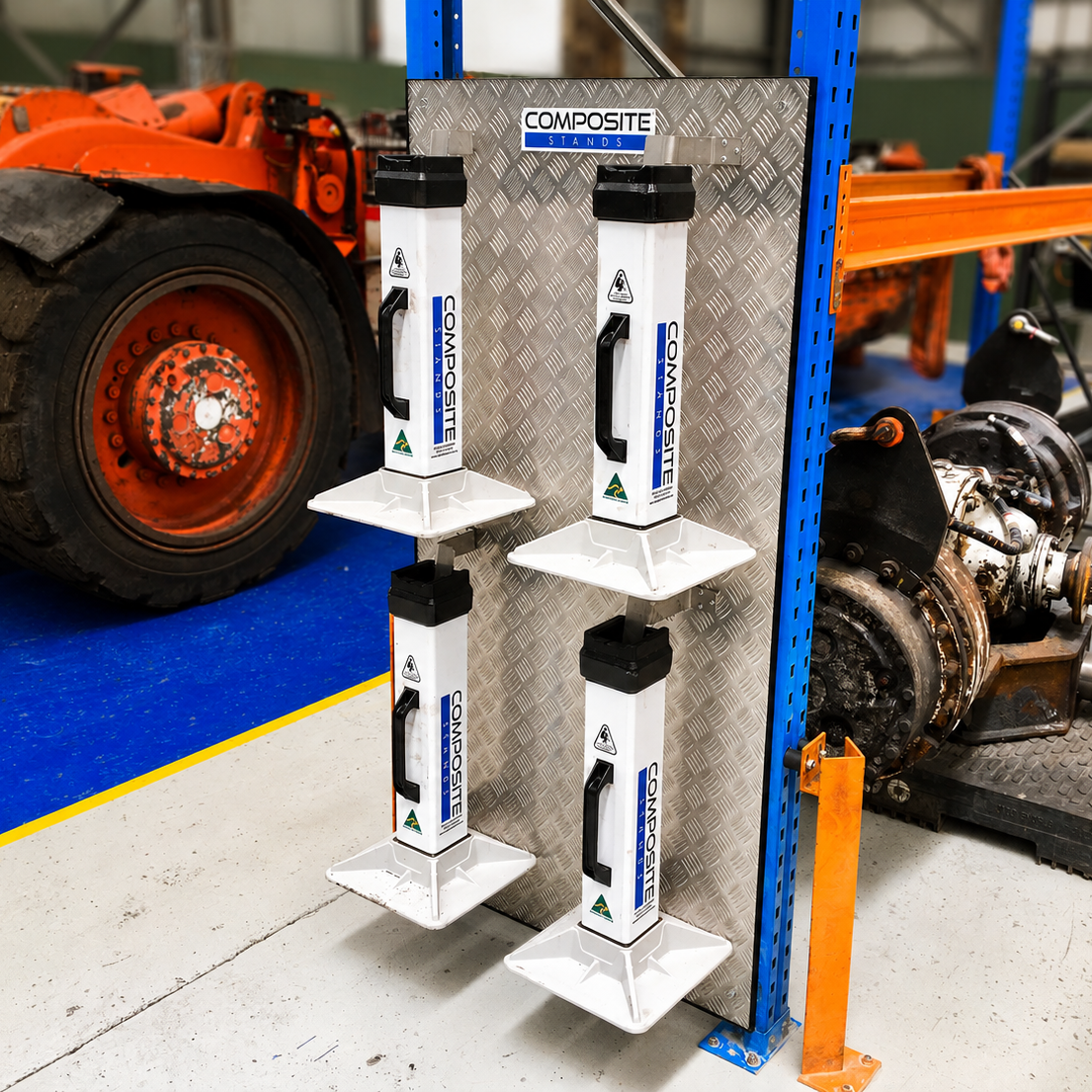 Wall mounted storage suitable for 15-tonne and 25-tonne Composite Stand