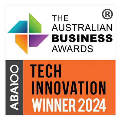 Australian Business Awards 2024 Tech Innovation Winner badge