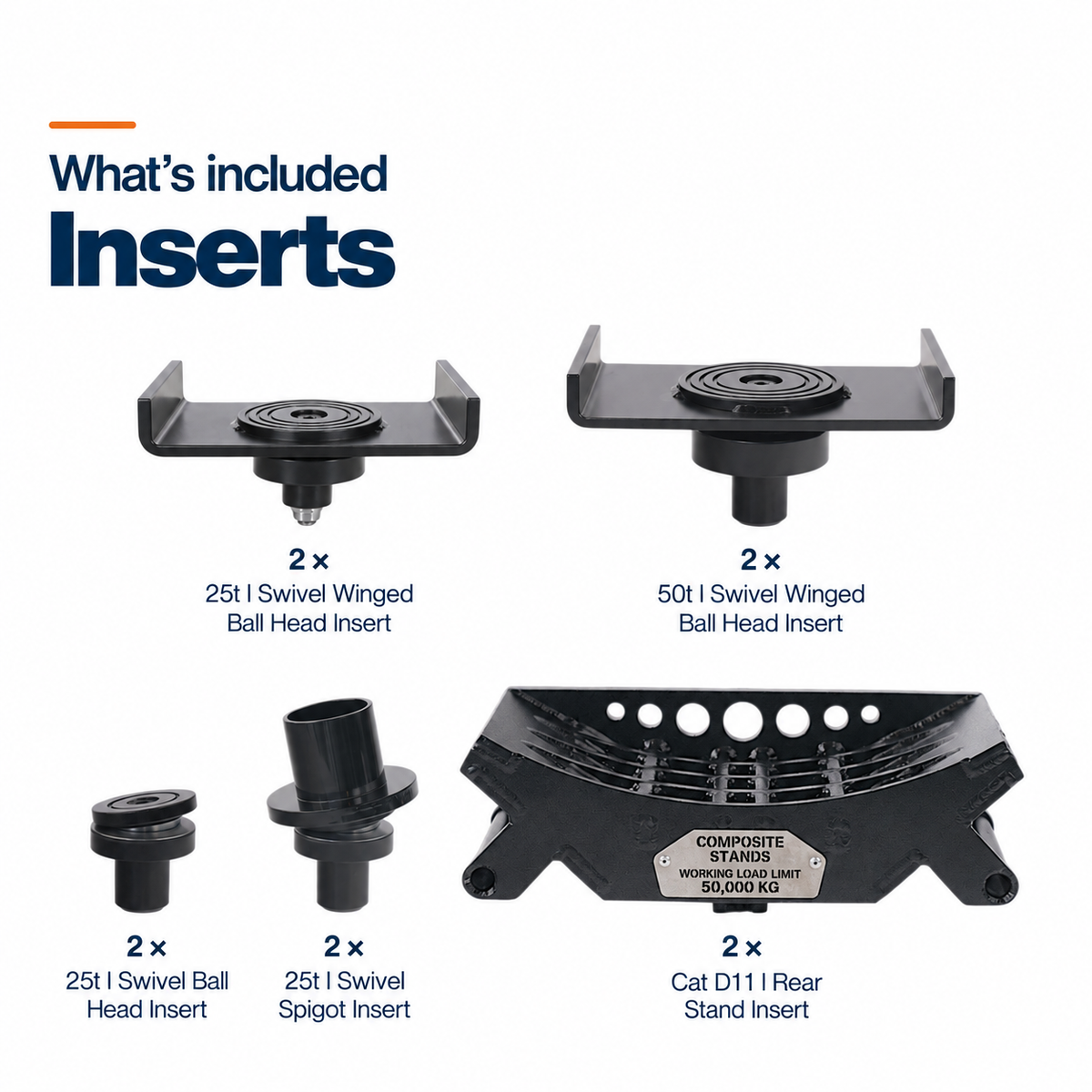 CAT D11 Composite Stand package with inserts included 